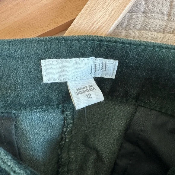 J. Jill Evergreen Velvet Dark Green Side Zip Pants NWT - Picture 8 of 12